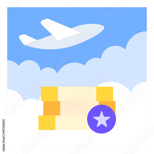 Money ,Business Travel flat icon.