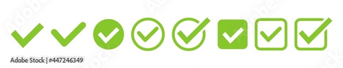 green checkmark sign vector icon. check mark tick checkbox. ok correct symbol isolated on white background