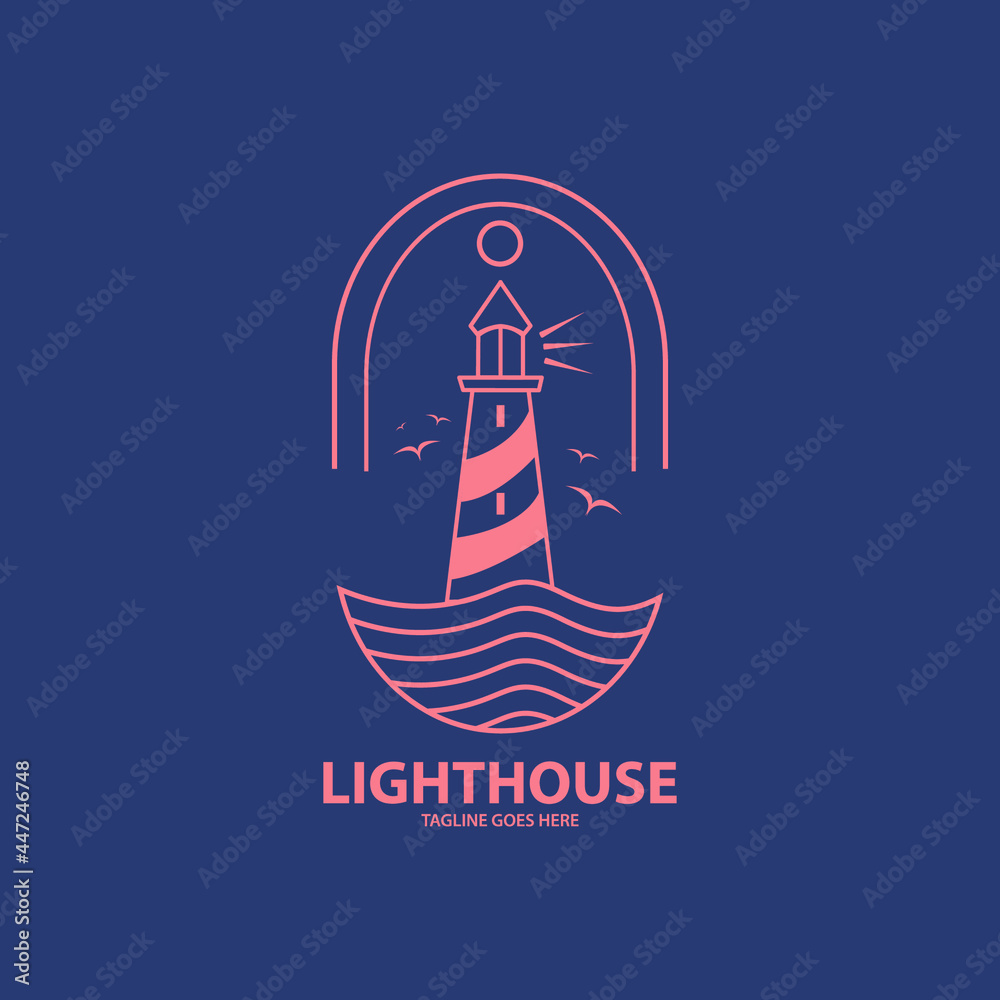 abstract lighthouse logo design template. lighthouse vector illustration. abstract lighthouse logo design template. lighthouse vector illustration.