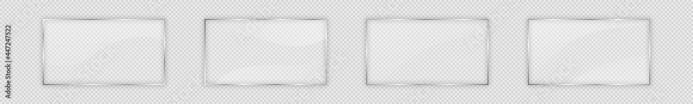 Glass plate in rectangular frame Glass plate in rectangular frame