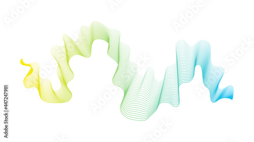 Abstract backdrop with wave gradient lines