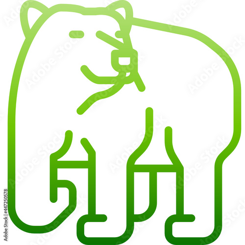 polar bear gradient icon