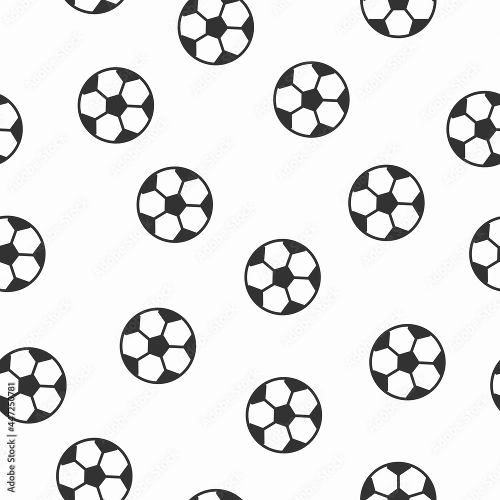 Soccer Seamless Pattern. Vector black and white seamless pattern or backgroun with football balls