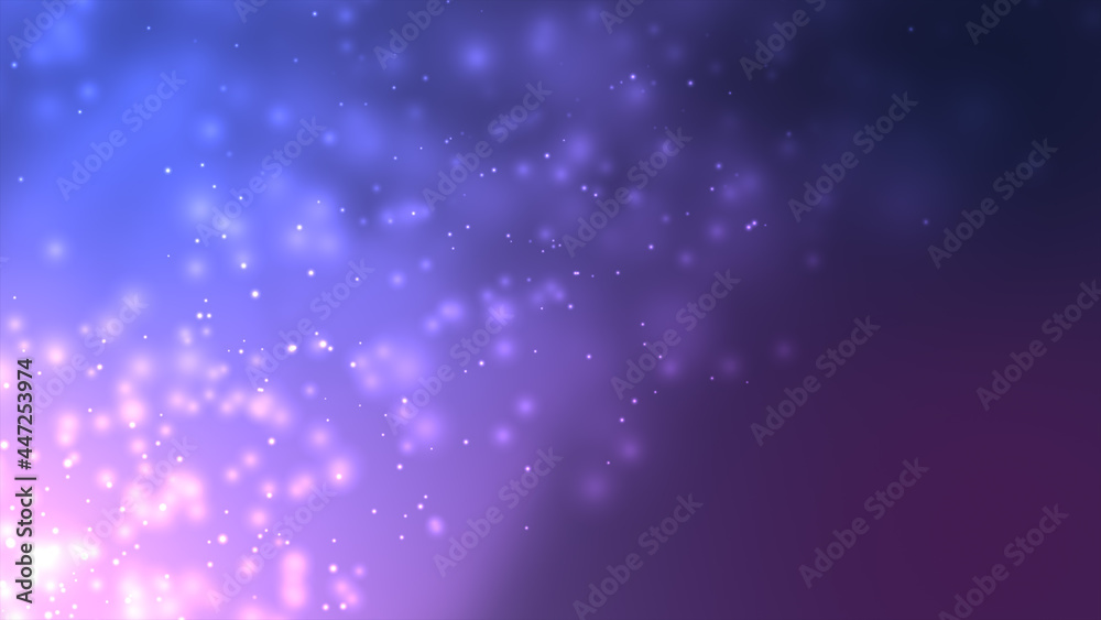 blue and violet bokeh particles awards dust gradient abstract background. Futuristic in space on dark blue and violet background. Wind Particles In The Air With Bokeh. blue and violet bokeh particles awards dust gradient abstract background. Futuristic in space on dark blue and violet background. Wind Particles In The Air With Bokeh.