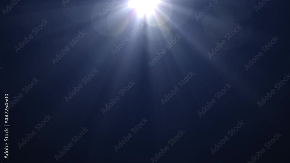 4K White warm heaven lights with spectrum rays from above soft optical lens flares background animation. Motion graphic shiny natural lighting lamp rays shiny effect dynamic colorful.
