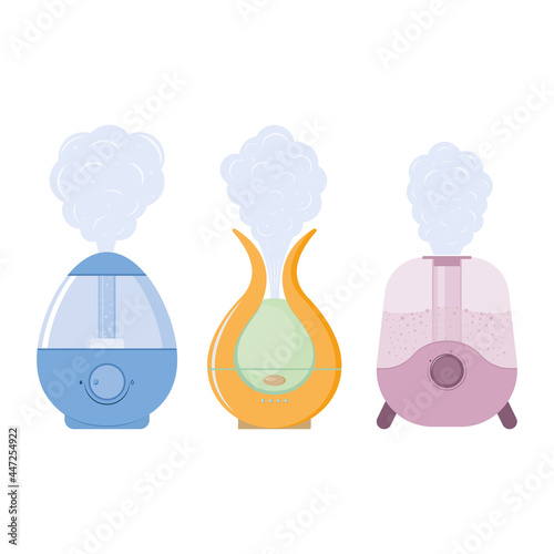 air humidifier device for home, color isolated vector illustration