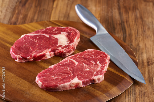 Irish beef steak, raw
