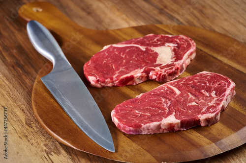 Irish beef steak, raw