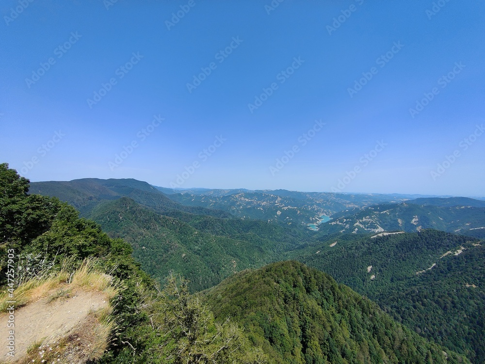 view of the mountains in the morning