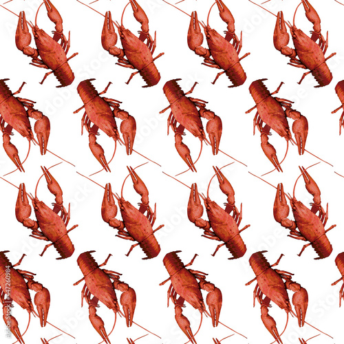 Seamless pattern with red c...