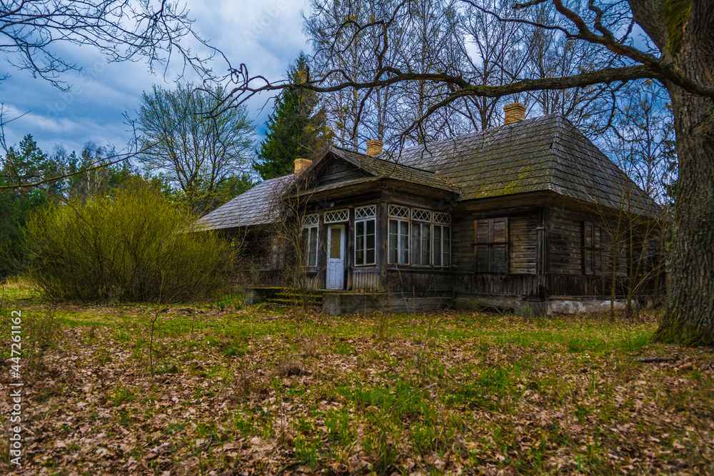 old house country house in the woods, abandoned house, in the middle of the forest old house country house in the woods, abandoned house, in the middle of the forest