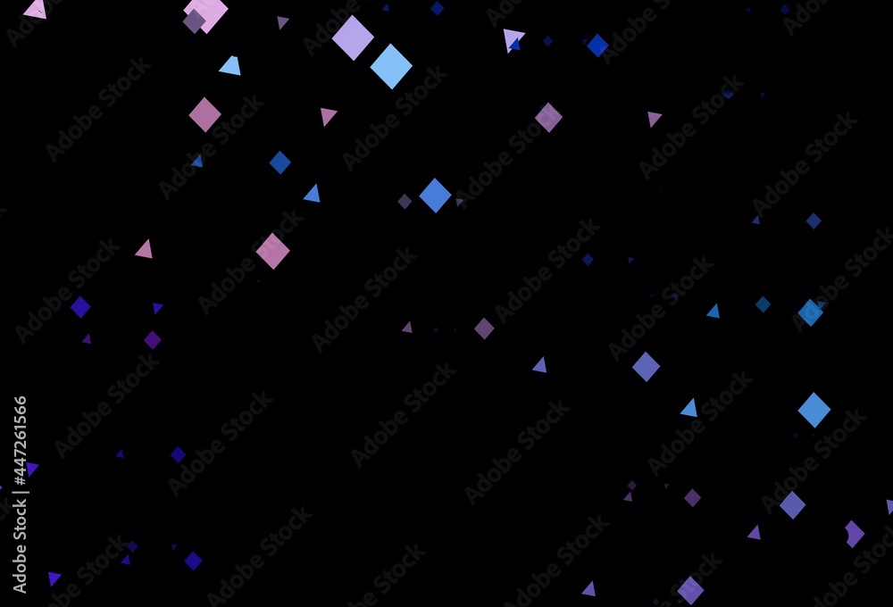 Dark blue, red vector texture in poly style with circles, cubes. Dark blue, red vector texture in poly style with circles, cubes.