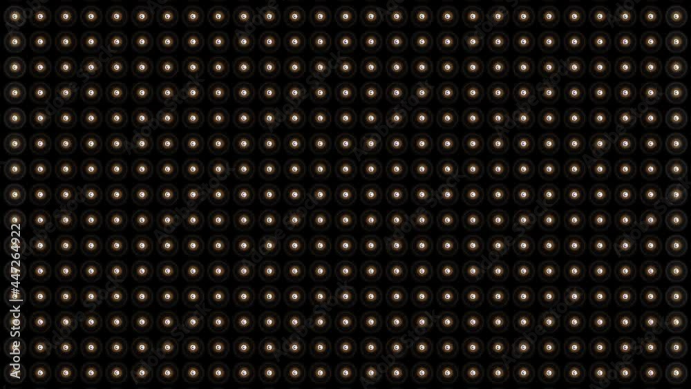 4K Blinking stage Lights Flashing Background Vj Loop Golden Lights