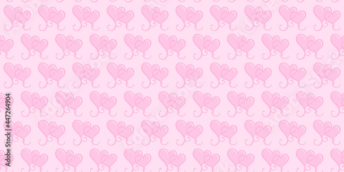 Vector pastel pink color background pattern heart love symbol