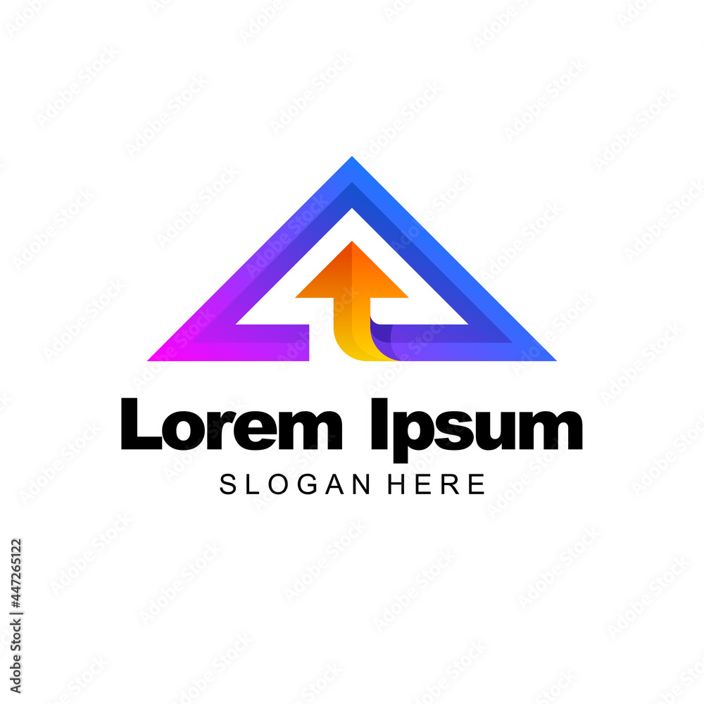 letter a logo colorful gradient template design letter a logo colorful gradient template design