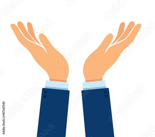 hands gesture icon. support, peace and care vector illustration