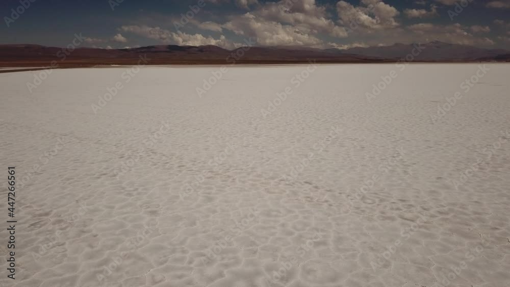 Dlog flat Aerial drone view of salt mine salt lake Salinas Grandes Jujuy Argentina Dlog flat Aerial drone view of salt mine salt lake Salinas Grandes Jujuy Argentina