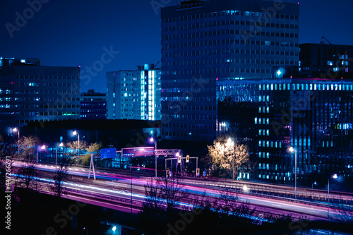 Canvas Print Amsterdam at night