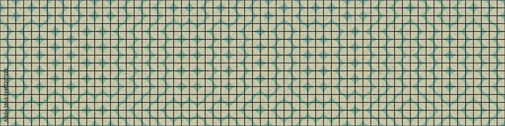 Fototapeta premium Abstract Geometric Pattern generative computational art illustration