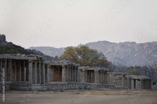 Elephant Stables complex at Achutaraya Temple, Hampi an Unesco heritage site, Karnataka, India photo