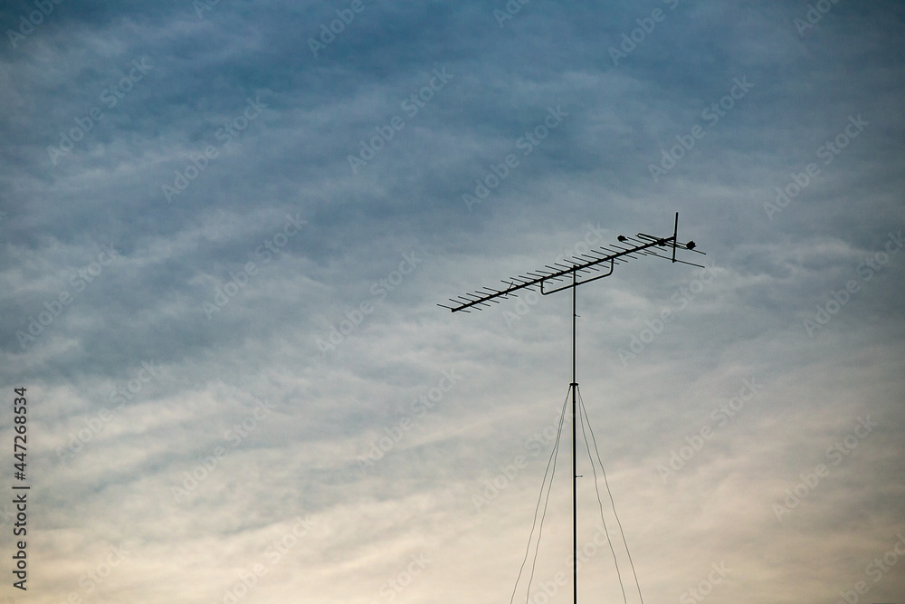 antenna on a blue sky antenna on a blue sky
