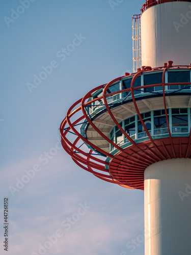 京都タワーのアップ