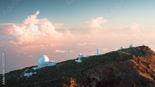 "Roque de Los Muchachos" astrophysical observatory, in La Palma island (Canary Islands, Spain)