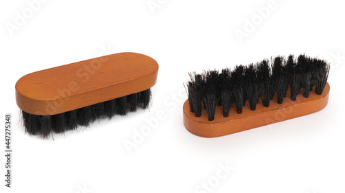 Canvas-taulu Shoe shine or shoeshine brush on white
