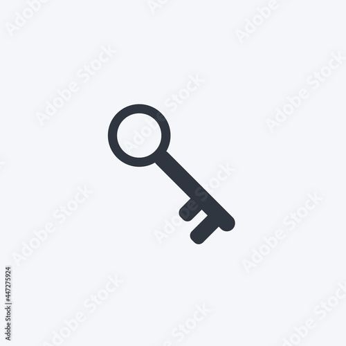 Key icon in style flat