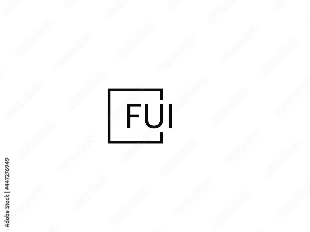 Obraz premium FUI Letter Initial Logo Design Vector Illustration