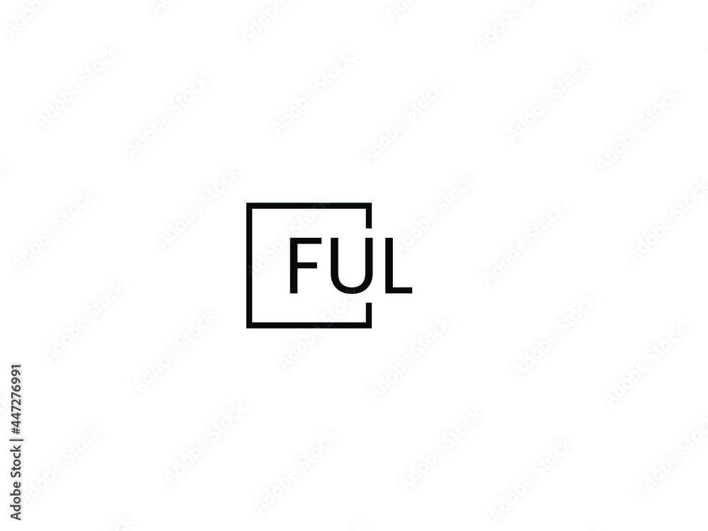 Obraz premium FUL Letter Initial Logo Design Vector Illustration