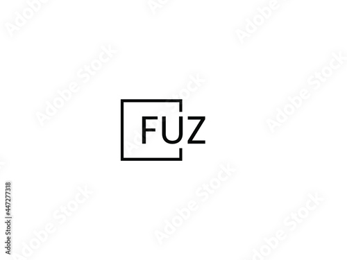 FUZ Letter Initial Logo Design Vector Illustration