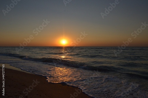 sunset on the beach