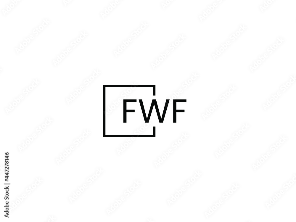 Obraz premium FWF Letter Initial Logo Design Vector Illustration