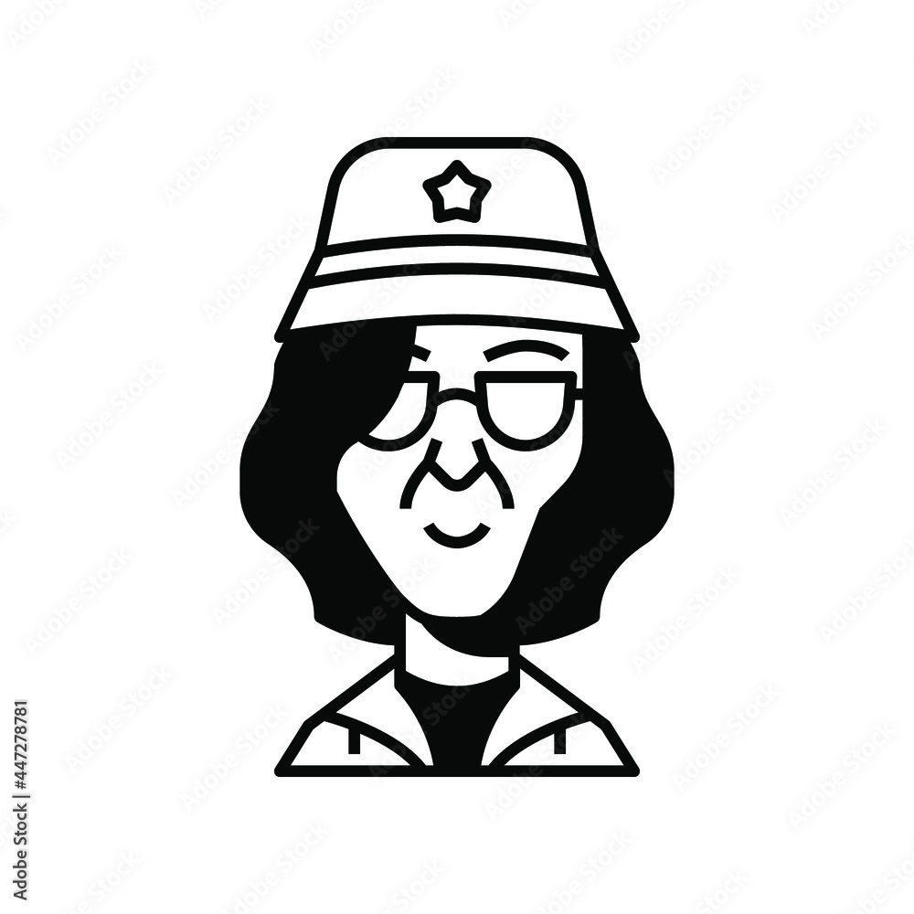 Funky female avatar human face Funky female avatar human face