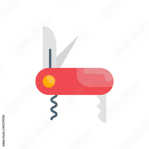 Pocket Knife vector Flat icon style illustration. EPS 10 file