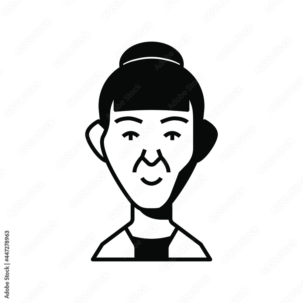 Funky female avatar human face