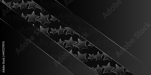Abstract black background with star