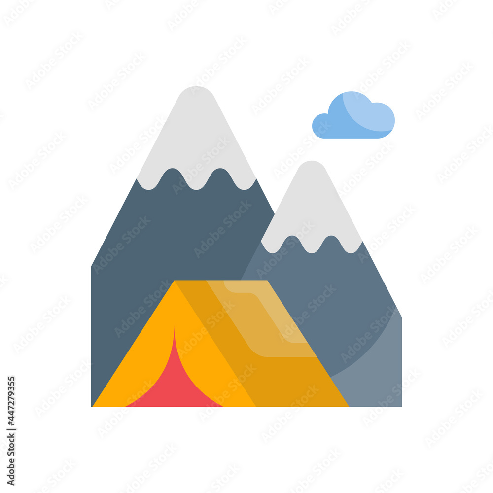 Camping tent vector Flat icon style illustration. EPS 10 file Camping tent vector Flat icon style illustration. EPS 10 file
