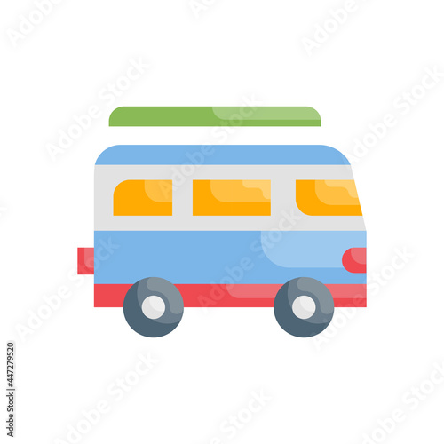 carvan vector Flat icon style illustration. EPS 10 file