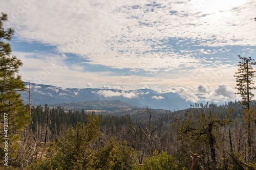 time clouds over the mountains