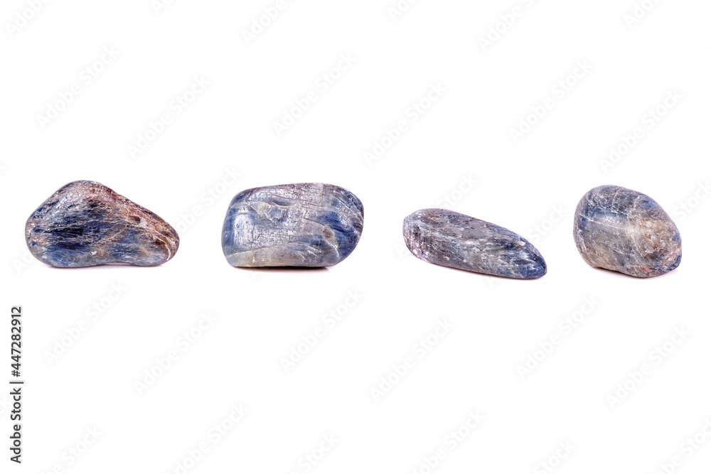 Macro mineral stone sapphire on white background Macro mineral stone sapphire on white background