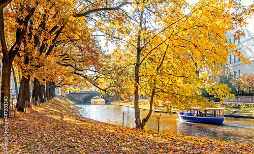 Autumn in central public park of Riga - the capital and largest city of Latvi...