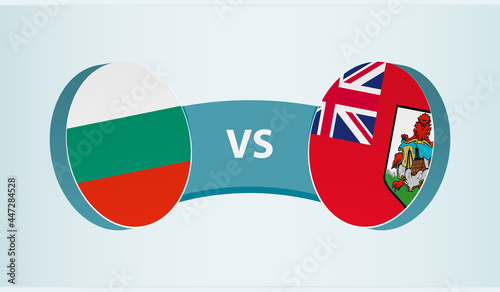 Bulgaria versus Bermuda, team sports competition concept.
