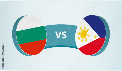 Bulgaria versus Philippines, team sports competition concept.