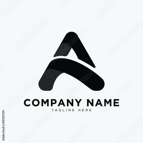 logo with initials A, eye catching, modern, simple and clean. suitable for your business or company