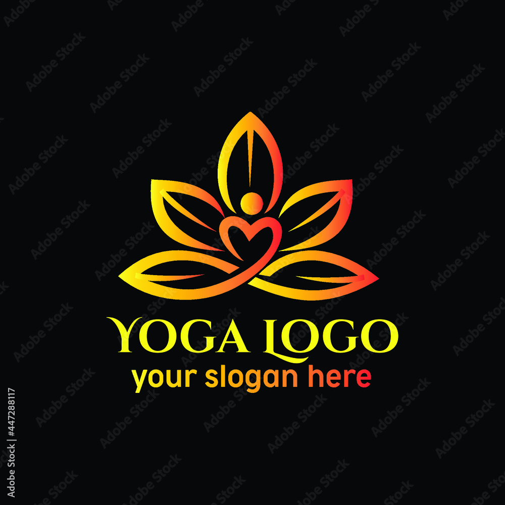 Lotus Yoga Logo Vector Design exclusive design inspiration