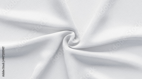 Blank white twisted fabric material mock up