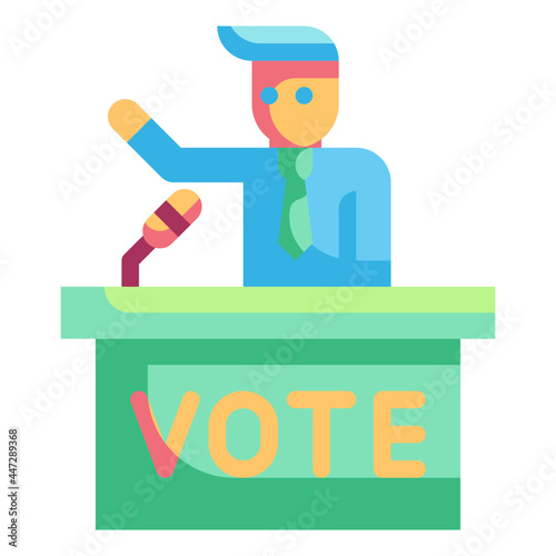 politics flat icon