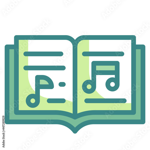 music blue line icon